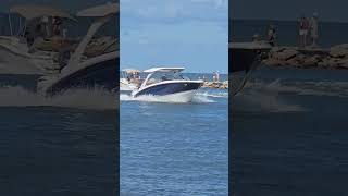 SLEEK BOWRIDER BOAT CRUISING INTO THE INLET – VENICE FLORIDA JETTY STYLE [upl. by Nayhr]