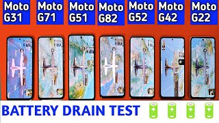 Moto G82 vs Moto G71 vs Moto G52 vs Moto G51 vs Moto G42 vs Moto G31  Battery Drain Test [upl. by Lipps]