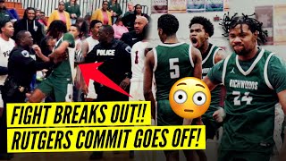 FIGHT BREAKS OUT MOST HEATED GAME OF THE YEAR Rutgers Commit Goes CRAZY [upl. by Arhsub]