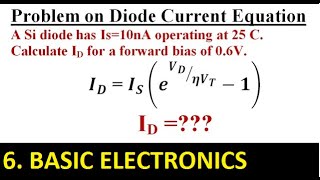 Diode Current Equation Numerical 1 [upl. by Auberbach832]