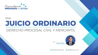 Juicio Ordinario Civil  Derecho Procesal Civil y Mercantil [upl. by Elysha]