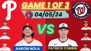 Philadelphia Phillies  Washington Nationals LIVE PLAYBYPLAY 040524 phillies nats mlb [upl. by Semele576]