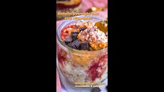 Schnelle Overnight Oats zum Mitnehmen Peanutbutter amp Jelly Style [upl. by Megen]