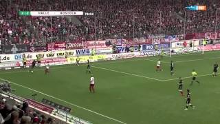 Chemie Halle  Hansa Rostock 542014 [upl. by Osmo296]