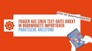 Fragen aus einer TextDatei PDF oder DOCXDokumente direkt in BookWidgets importieren [upl. by Yael702]