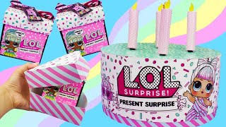 LOL Surprise Present Surprise Unboxing Giant Cake Box [upl. by Alicul]