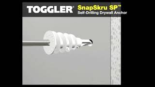 How to install a TOGGLER® SnapSkru SelfDrilling Plasterboard Fixing [upl. by Nadler]