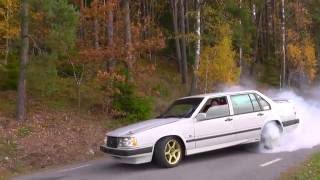 Tuned Volvo 940 Turbo 8V Burnout [upl. by Woo903]