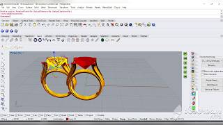 تصميم المجوهرات على أحدث البرامج العالمية الدرس 29jewelry design prong ring in Rhino [upl. by Eelanna]