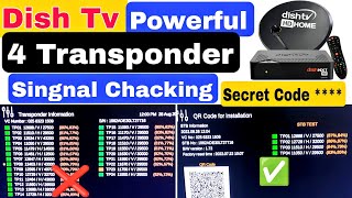 Dish Tv Singnal Settings  Dish Tv Singnal chack kaise kare  Dish Tv Transponder settings  dish tv [upl. by Alathia]