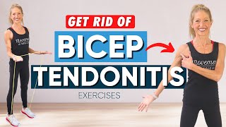 Get Rid of Bicep Tendonitis Exercises Follow Along for Pain Relief [upl. by Drofnil]