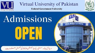 VU Admissions 2024 How to Get Admission in VU BS ADP Diploma Programs How to Apply Online in VU [upl. by Roley]