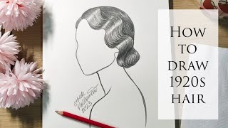 How to draw wavy hair  1920s hairstyle [upl. by Bowen]