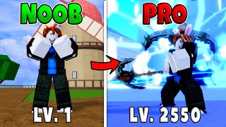 Noob to Pro Level 1 to Max Level 2550 and Obtaining All Swords amp Awakening Rabbit v4 in Blox Fruits [upl. by Atnaloj]