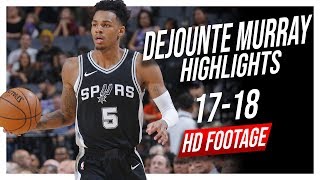 Spurs PG Dejounte Murray 20172018 Season Highlights ᴴᴰ [upl. by Lola]