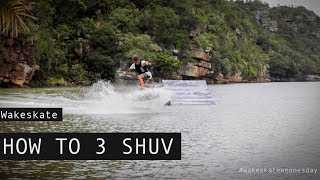 Wakeskate Trick Tip  How to 3 Shuv [upl. by Nnyllaf]