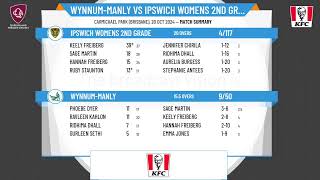 WynnumManly Womens 2nd Grade v Ipswich Womens 2nd Grade [upl. by Eartha]