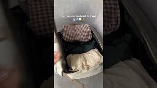 How I pack my backpack for travel🎒✈️ matein bag [upl. by Veta353]