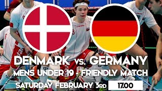 Floorball  Denmark vs Germany  Mens under 19  Friendly match [upl. by Sakul]