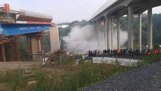 Sprengung der Brückenpfeiler der Lahntalbrücke A3 bei Limburg  Teil 2 [upl. by Inattyrb614]