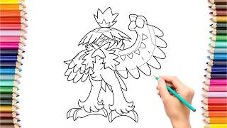 Coloring Hisuian Decidueye Pokemon [upl. by Nedarb736]