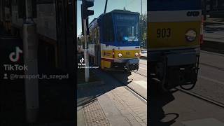 Kötöttpályások 🚋 szeged villamos tram train hungary like foryou transport travel [upl. by Nerehs]