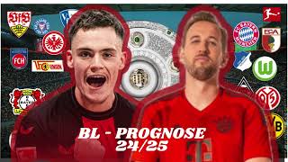 BUNDESLIGA  PROGNOSE 20242025  WER wird MEISTER  WER steigt ab [upl. by Yriek]