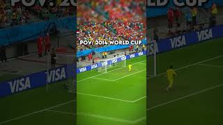 Pov 2014 world cup best goals 🔥🥶⚽😈 footballshorts football messi [upl. by Aseyt139]