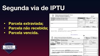 Segunda via de IPTU para parcela extraviada ou vencida [upl. by Moira]