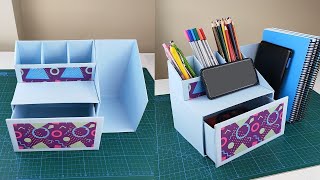 6 diy simple organizers and boxesfor storage from cardboardhandmade craft [upl. by Ollie]