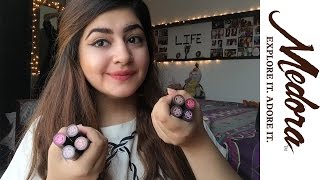 Affordable Makeup  Medora Lipsticks Swatches amp Review  Pakistani Drugstore Makeup [upl. by Andre]