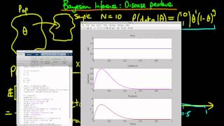 24  Bayesian inference in practice  posterior distribution example Disease prevalence [upl. by Oal]