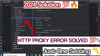 Http proxy Error in Android Studio 2024  Android Studio Settings  Proxy Settings [upl. by Nennerb]