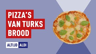 Zo maak je twee pizzas van een Turks brood  Altijd ALDI [upl. by Annaerda270]