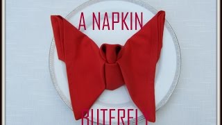 Napkin Folding  Butterfly [upl. by Perzan]