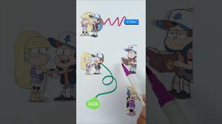 Gravity Falls Dipper and Mabel line matching puzzle dipher viral art mabel [upl. by Nilecoj285]