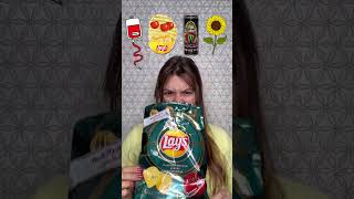 Eating food challenge 😂 Caramel apple flavored chips are not tasty 😳 shorts Best video by Hmelkofm [upl. by Nilkoorb]