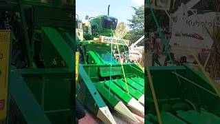 John Deere 5405 4wd Harvester harvesters John Deere Tractor Mounted Harvester [upl. by Ecyle]