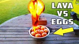 EXPERIMENT REAL LAVA vs EGGS [upl. by Dedrick]