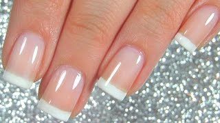 Easiest French Manicure Nail Tutorial [upl. by Sheryle]