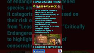 Red Data Book 📚  Conservation wildlife  Biology  CBSE amp ICSE shorts facts science wildlife [upl. by Mosier]