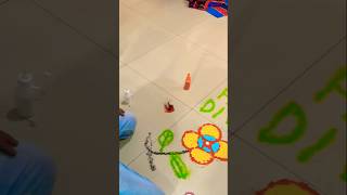 Rangoli competition by Sourav Joshi home 🏠😱 diwali diwalispecial trending ytshorts viralshorts [upl. by Akital]