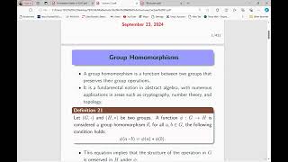 Lecture 51  Group Homomorphism [upl. by Chil]