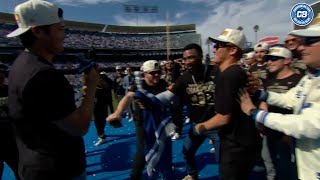 2024 Dodgers World Series parade amp celebration Shohei Ohtani amp Yoshinobu Yamamoto speak to fans [upl. by Astto124]