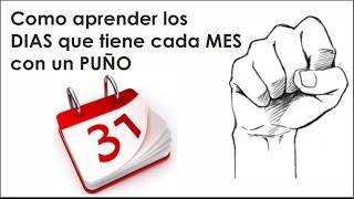 Dias de cada Mes del año  Truco para aprenderlos facilmente [upl. by Russell]