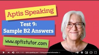 Aptis ESOL Speaking Test 9 with B2 answers  Respuestas Model B2 [upl. by Chesnut]