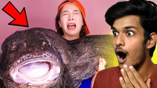 Eating Giant fish ASMR food challenge [upl. by Helaina]