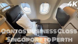 Qantas Airways BUSINESS CLASS  Airbus A330200 from Singapore to Perth  WORLDS BEST AIRLINES [upl. by Emyaj]