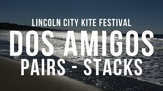 Lincoln City Fall Kite Festival 2024  Dos Amigos  Quad Pairs Stack Sport Kites [upl. by Vod]