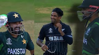 Babar Azam confused when Mohammad Rizwan started celebrating his wicket with Ish sodhi in warmup [upl. by Yrokcaz]